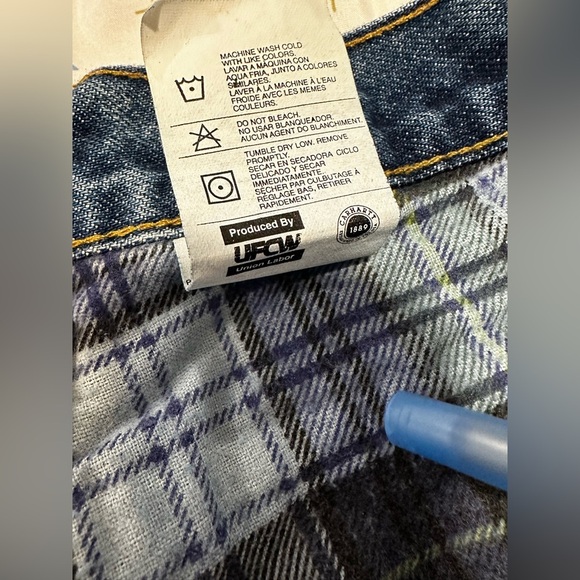 Vintage Y2K ‘02 NWT Mens Carhartt 40x30 B21 DST Relaxed Fit Flannel Lined Jeans - Picture 15 of 16